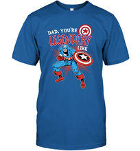 Load image into Gallery viewer, Marvel Captain Legendary Dad F Father's Day Gifts Men's T-Shirt
