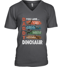 Load image into Gallery viewer, Daddy Dinosaurus Strong As T Rex Funny Father's Day Gift Men's V-Neck T-Shirt
