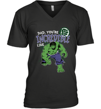 Load image into Gallery viewer, Marvel Hulk Incredible Dad Father's Day Gifts Men's V-Neck T-Shirt