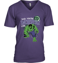 Load image into Gallery viewer, Marvel Hulk Incredible Dad Father's Day Gifts Men's V-Neck T-Shirt