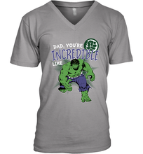 Load image into Gallery viewer, Marvel Hulk Incredible Dad Father's Day Gifts Men's V-Neck T-Shirt
