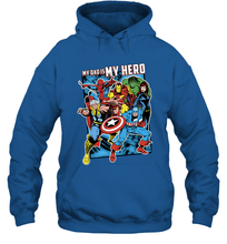 Load image into Gallery viewer, Marvel Heros My Dad My Hero Father's Day Gifts Hooded Sweatshirt