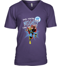 Load image into Gallery viewer, Marvel Thor Mighty Dad Father's Day Gifts Men's V-Neck T-Shirt
