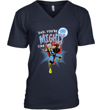 Load image into Gallery viewer, Marvel Thor Mighty Dad Father's Day Gifts Men's V-Neck T-Shirt