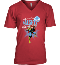 Load image into Gallery viewer, Marvel Thor Mighty Dad Father's Day Gifts Men's V-Neck T-Shirt