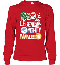 Load image into Gallery viewer, Marvel Avengers Father's Day Dad Words Graphic Father's Day Gifts Long Sleeve T-Shirt