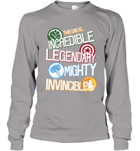 Load image into Gallery viewer, Marvel Avengers Father's Day Dad Words Graphic Father's Day Gifts Long Sleeve T-Shirt