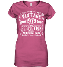 Load image into Gallery viewer, Womens Vintage 1979 Birthday - 39 Years Old 39th Birthday V-neck T-Shirt
