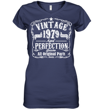 Load image into Gallery viewer, Womens Vintage 1979 Birthday - 39 Years Old 39th Birthday V-neck T-Shirt