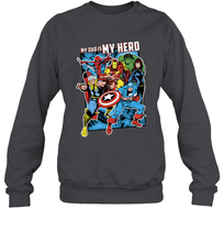 Load image into Gallery viewer, Marvel Heros My Dad My Hero Father's Day Gifts Crewneck Sweatshirt