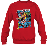 Load image into Gallery viewer, Marvel Heros My Dad My Hero Father's Day Gifts Crewneck Sweatshirt