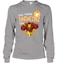 Load image into Gallery viewer, Marvel Iron Man Invincible Dad Father's Day Gifts Long Sleeve T-Shirt