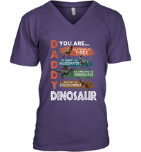 Load image into Gallery viewer, Daddy You Are As Strong As T Rex Funny Father's Day Gift Men's V-Neck T-Shirt