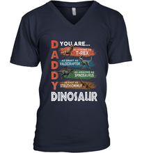 Load image into Gallery viewer, Daddy You Are As Strong As T Rex Funny Father's Day Gift Men's V-Neck T-Shirt