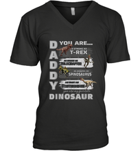 Load image into Gallery viewer, Daddy You Are as Strong as T Rex Funny Father's Day Gifts Men's V-Neck T-Shirt