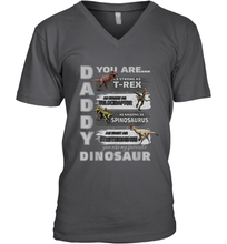 Load image into Gallery viewer, Daddy You Are as Strong as T Rex Funny Father's Day Gifts Men's V-Neck T-Shirt