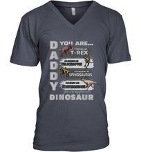 Load image into Gallery viewer, Daddy You Are as Strong as T Rex Funny Father's Day Gifts Men's V-Neck T-Shirt