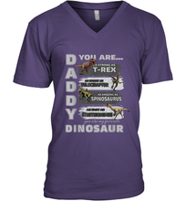 Load image into Gallery viewer, Daddy You Are as Strong as T Rex Funny Father's Day Gifts Men's V-Neck T-Shirt
