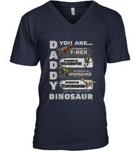 Load image into Gallery viewer, Daddy You Are as Strong as T Rex Funny Father's Day Gifts Men's V-Neck T-Shirt