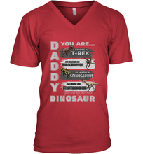 Load image into Gallery viewer, Daddy You Are as Strong as T Rex Funny Father's Day Gifts Men's V-Neck T-Shirt