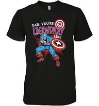 Load image into Gallery viewer, Marvel Captain Legendary Dad F Father's Day Gifts Men's Premium T-Shirt
