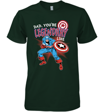 Load image into Gallery viewer, Marvel Captain Legendary Dad F Father's Day Gifts Men's Premium T-Shirt