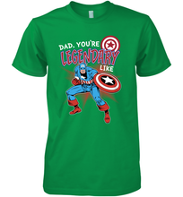 Load image into Gallery viewer, Marvel Captain Legendary Dad F Father's Day Gifts Men's Premium T-Shirt