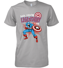 Load image into Gallery viewer, Marvel Captain Legendary Dad F Father's Day Gifts Men's Premium T-Shirt