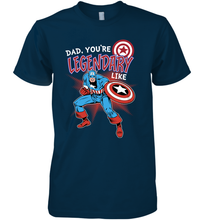 Load image into Gallery viewer, Marvel Captain Legendary Dad F Father's Day Gifts Men's Premium T-Shirt