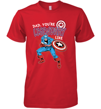Load image into Gallery viewer, Marvel Captain Legendary Dad F Father's Day Gifts Men's Premium T-Shirt