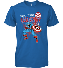 Load image into Gallery viewer, Marvel Captain Legendary Dad F Father's Day Gifts Men's Premium T-Shirt