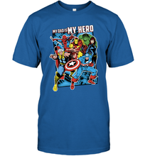 Load image into Gallery viewer, Marvel Heros My Dad My Hero Father's Day Gifts Men's T-Shirt